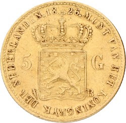 5 Gulden. Willem I. 1826 B. Open B. VF.