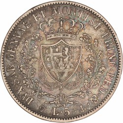 Italian states. Sardinia. Carlo Felice. 5 Lire. 1830 P.
