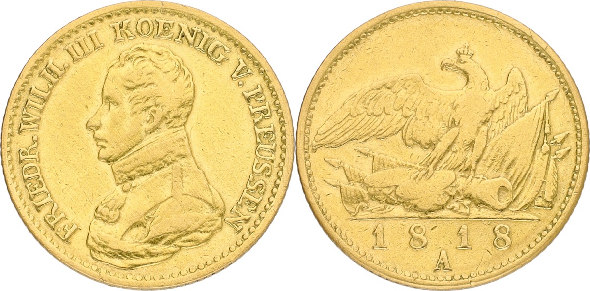 German states. Prussia. Friedrich Wilhelm. Friedrichs d'or. 1818 A. F