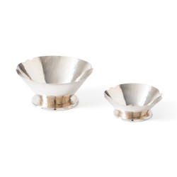 Art Deco pastille- en bonbonschaal (2), C. Mansvelt, Rotterdam 1933, zilver
