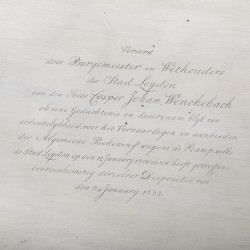 Empire pronk dienblad, Gesina Voorthuis (weduwe van J.H. Stellingwerf), Amsterdam 1827, zilver