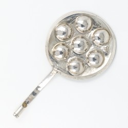 Miniatuur poffertjespan, Jan Borduur jr. (1731-1766), Amsterdam 1756, zilver
