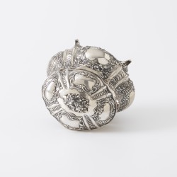 Theedoos / koektrommel, J. Kurz & Co., Hanau ca. 1900, zilver