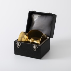 Miskelk met pateen en lepeltje, H. Verdonck & Zonen, Gent ca. 1930-1940, zilver
