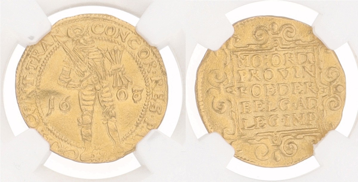 Gouden dukaat. Overijssel. 1608/7. MS 61