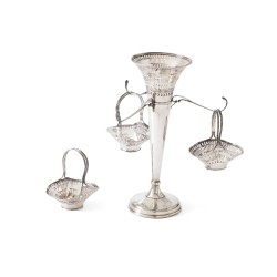 Epergne / tafelmiddenstuk, William Hutton & Sons, Birmingham 1916, zilver