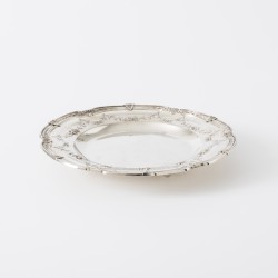 Art Nouveau delicatessen schaal, Delheid Frères, Brussel ca. 1890-1910, zilver