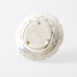 Art Nouveau delicatessen schaal, Delheid Frères, Brussel ca. 1890-1910, zilver