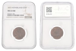 1 Cent. Willem III. 1873. MS 63 RB.