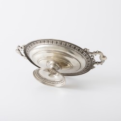 Art Nouveau fruitschaal, Europa ca. 1900, zilver