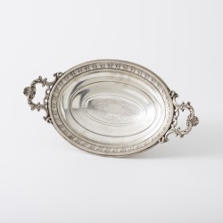 Art Nouveau fruitschaal, Europa ca. 1900, zilver