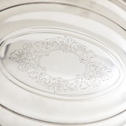 Art Nouveau fruitschaal, Europa ca. 1900, zilver