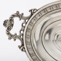 Art Nouveau fruitschaal, Europa ca. 1900, zilver
