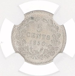 5 Cent. Willem III. 1850 - With dot. MS 65