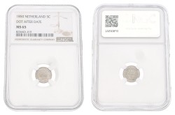 5 Cent. Willem III. 1850 - With dot. MS 65