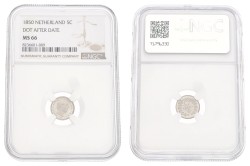 5 Cent. Willem III. 1850 - With dot. MS 66