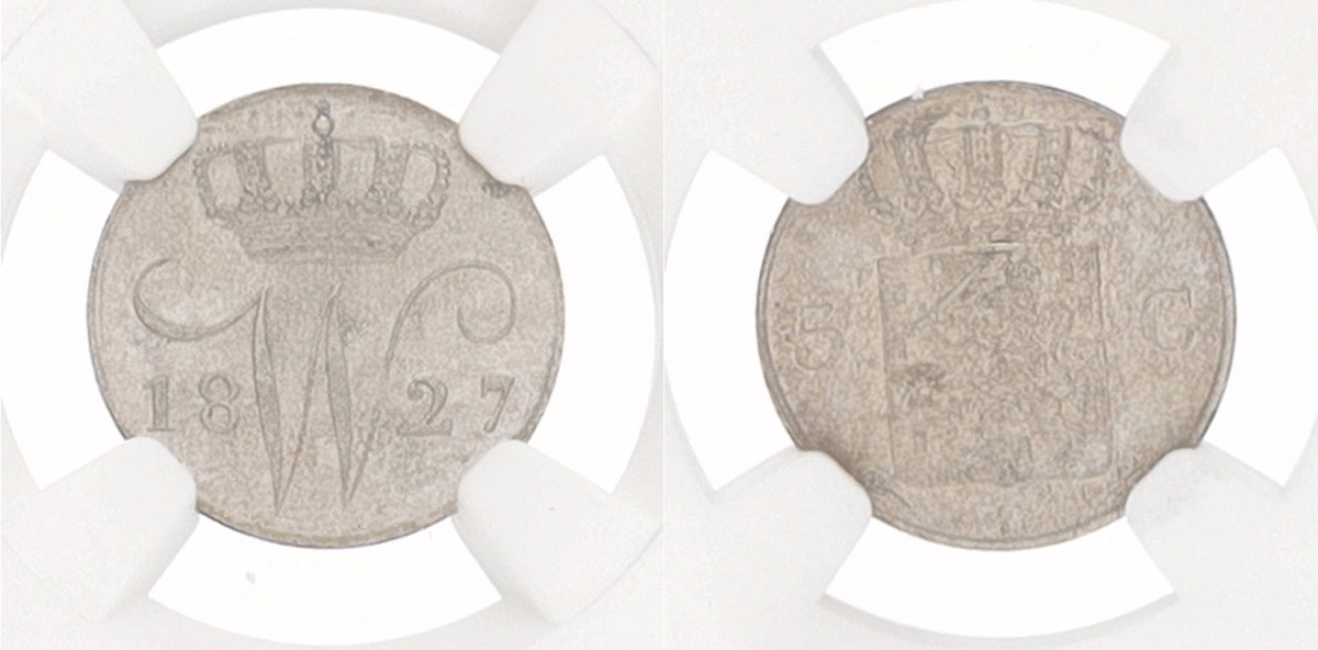 5 Cent. Willem I. 1827. MS 66