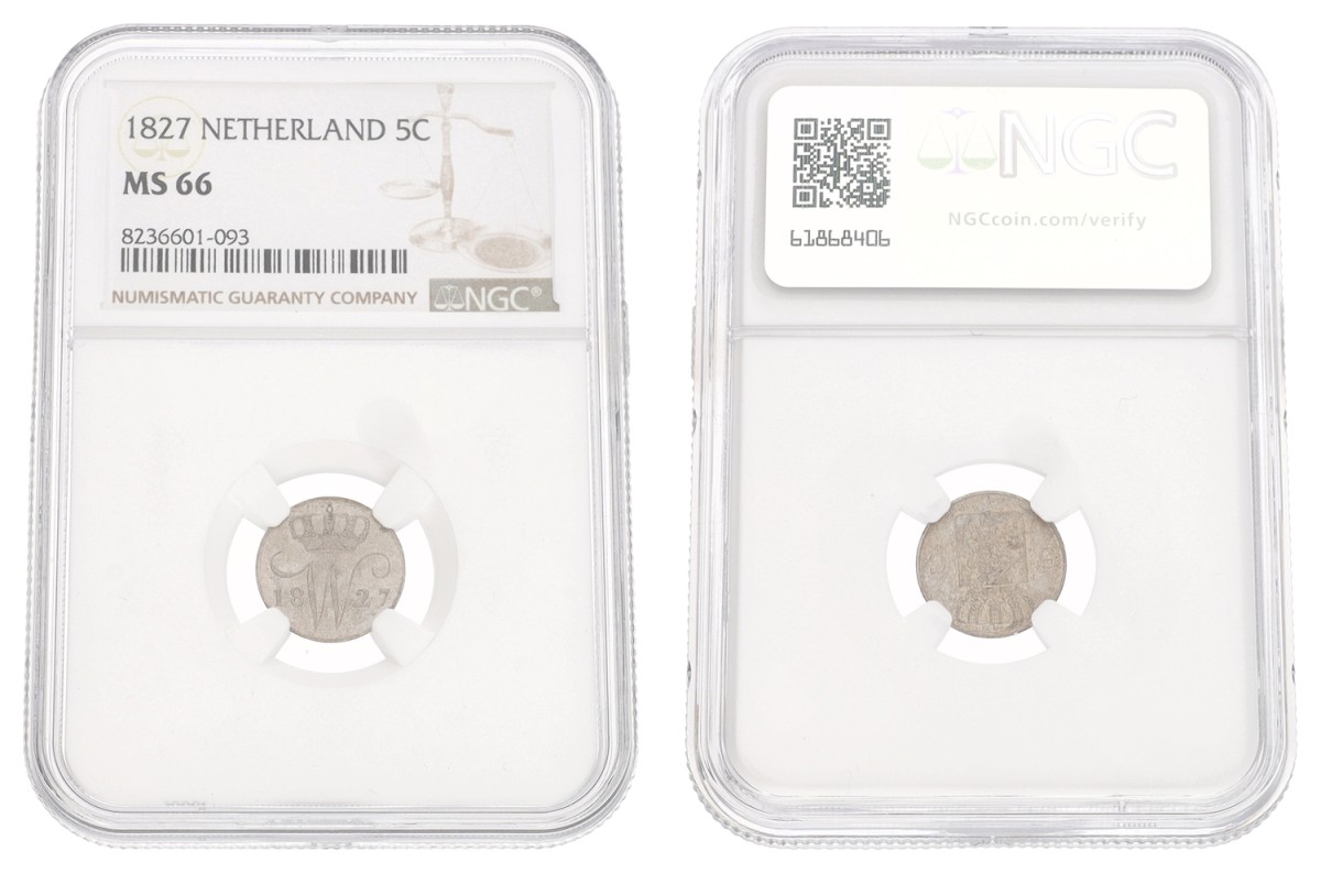 5 Cent. Willem I. 1827. MS 66