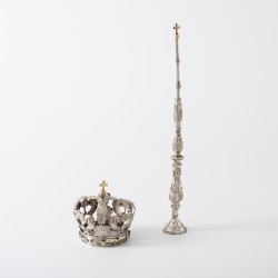 Beugelkroon en scepter, Wieger Husselman, Deventer ca. 1830, zilver