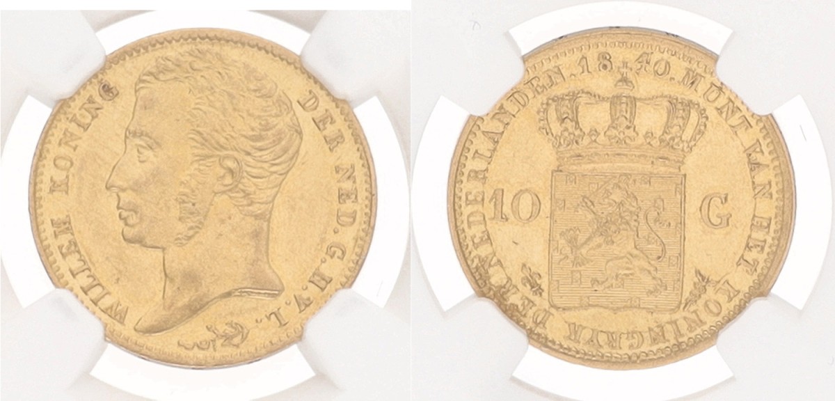10 Gulden. Willem I. 1840. MS 62.