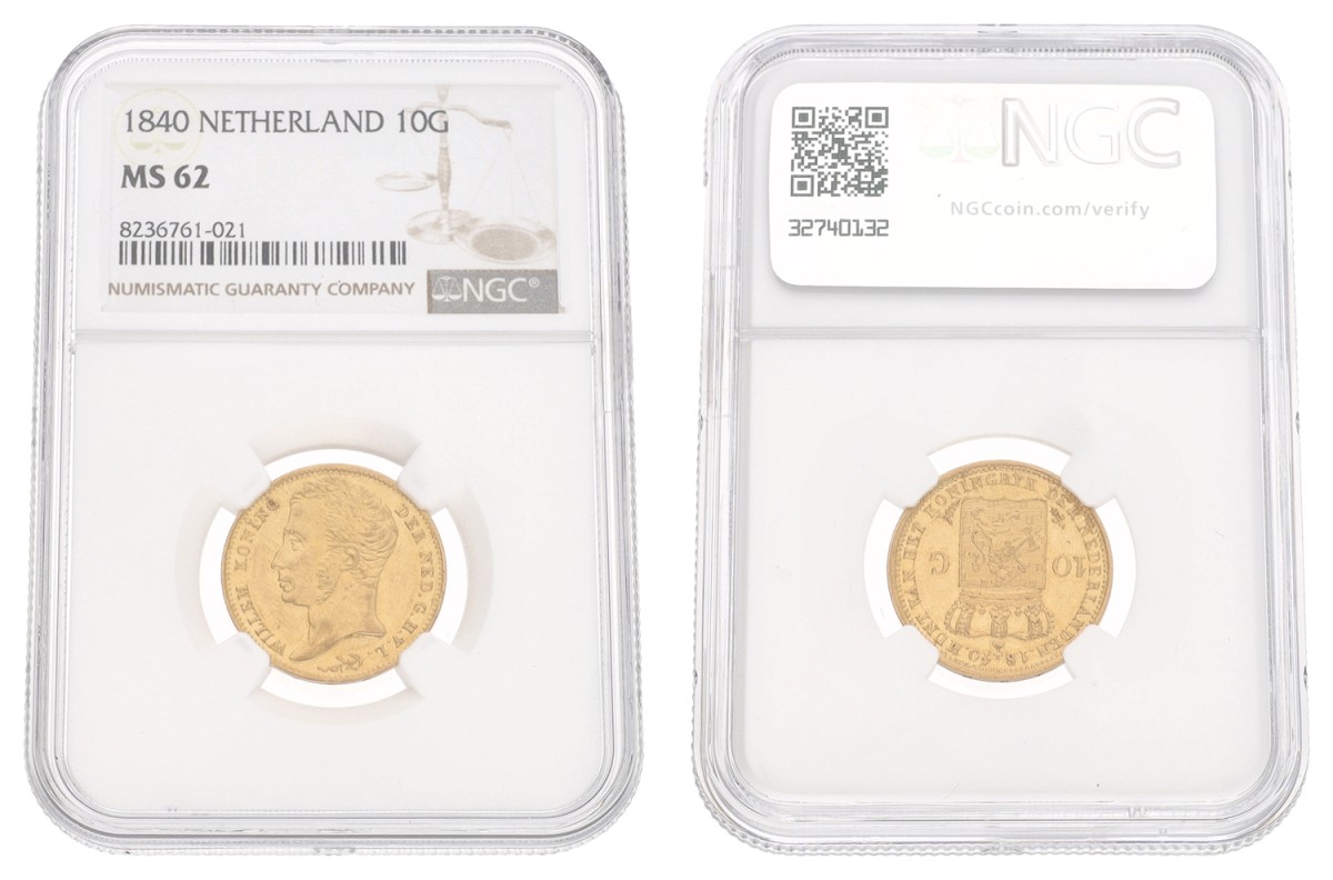 10 Gulden. Willem I. 1840. MS 62.