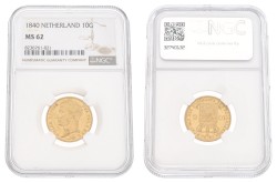 10 Gulden. Willem I. 1840. MS 62.