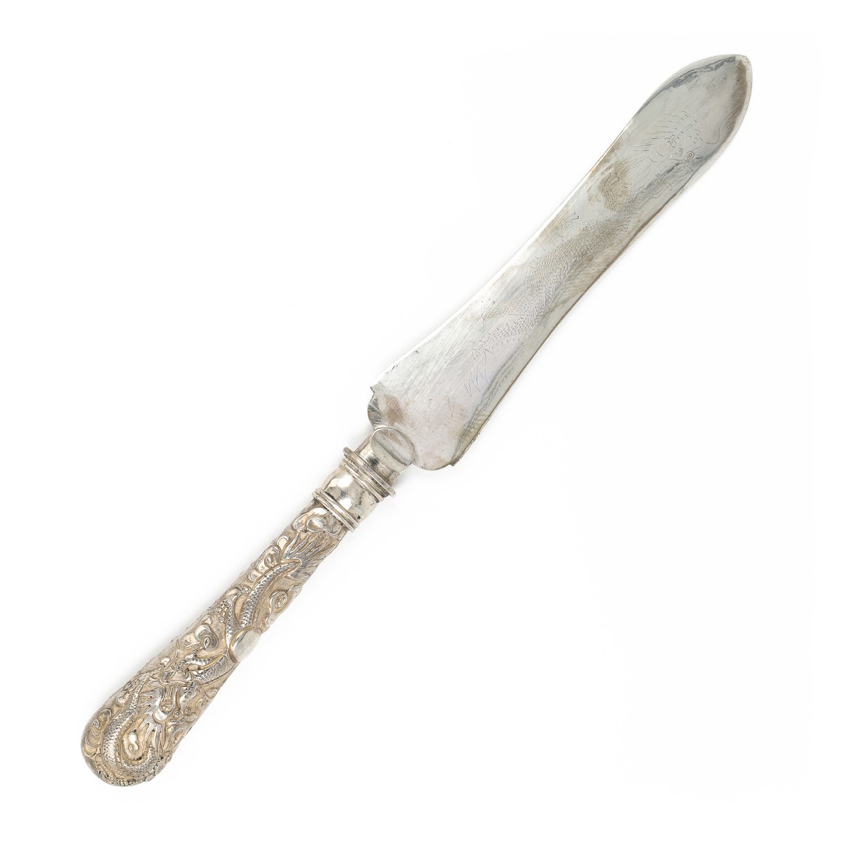Paginadraaier (China Export Silver), JIA 甲 / Yu Hua 玉華, China Tangshan 唐山 Hebei Province 河北 ca. 1890-1910, zilver