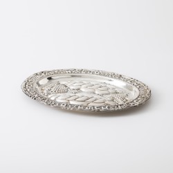 Judaïca schaal, Hazorfim, Israël ca. 1960-1970, zilver