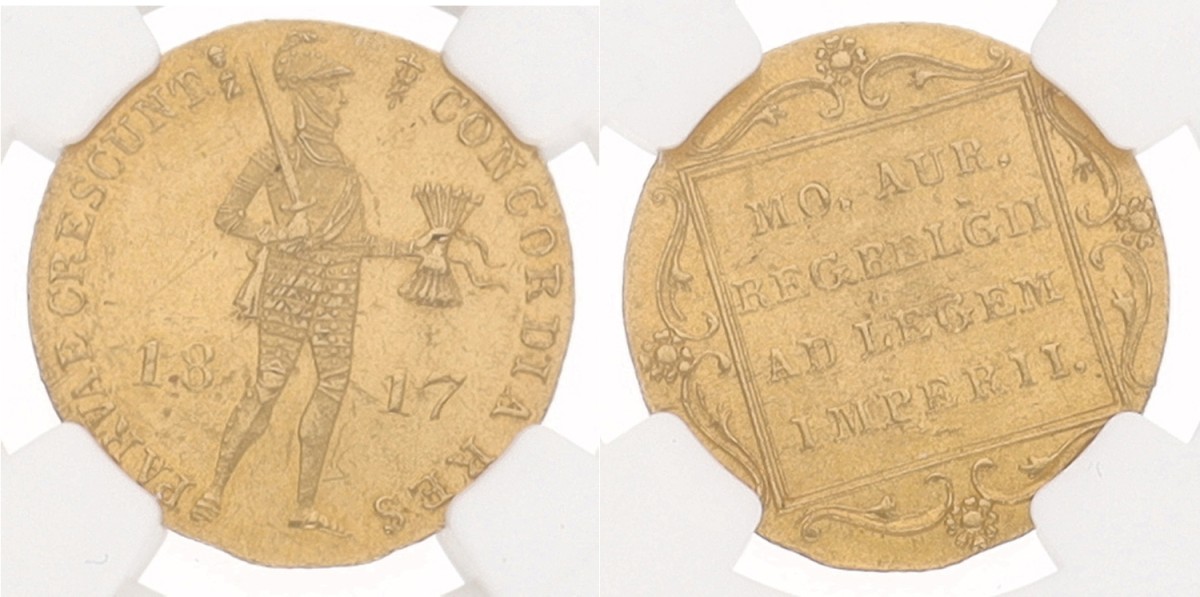 Gouden Dukaat. Willem I. 1817. MS 62.