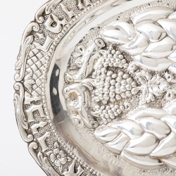 Judaïca schaal, Hazorfim, Israël ca. 1960-1970, zilver
