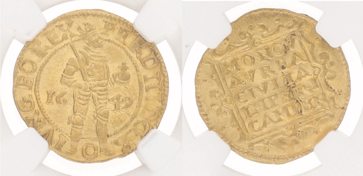 Gouden Dukaat. Kampen. 1649. MS 61.