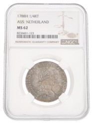 Belgium. Austrian Netherlands. Joseph II. ¼ Kronenthaler. 1788H. MS 62.