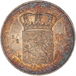 ½ Gulden Willem II 1848. FDC -.