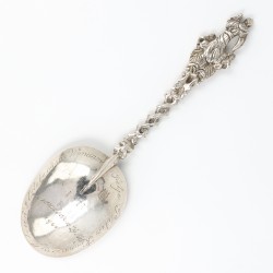 Overlijdens- / gelegenheidslepel, Hotze Swerms, Harlingen ca. 1715-1720, zilver