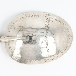 Overlijdens- / gelegenheidslepel, Hotze Swerms, Harlingen ca. 1715-1720, zilver