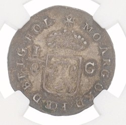 1/8 Gulden. Nederlands-Indië. 1802 - Shield Without Circle. MS 62