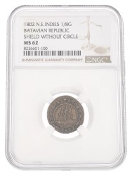 1/8 Gulden. Nederlands-Indië. 1802 - Shield Without Circle. MS 62