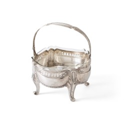 Art Nouveau schaal, Lutz & Weiß, Pforzheim ca. 1900, zilver