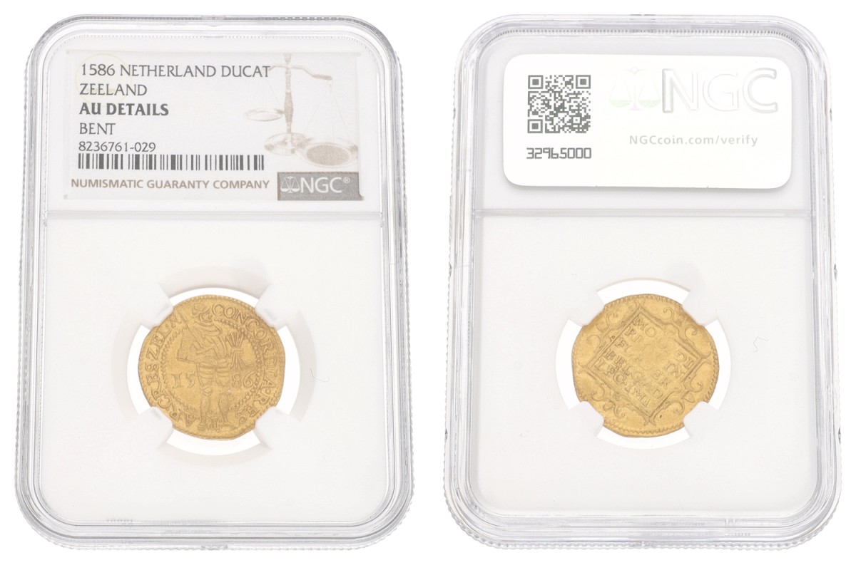 Goudwisselkantoor auction: Gouden dukaat. Zeeland. 1586 AU Details.