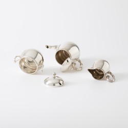 Christofle theeservies (3), model Bamboo, Parijs ca. 1900, verzilverd