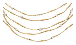 Marco Bicego 18K geelgouden 'Marrakesh' collier bezet met ca. 0.36 ct. diamant