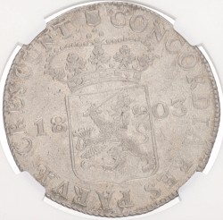 Zilveren dukaat - Long sword. Utrecht. 1803. AU 58