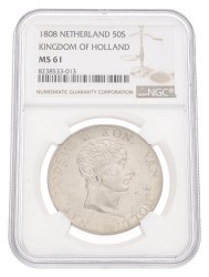 50 stuiver. Lodewijk Napoleon. 1808. MS 61