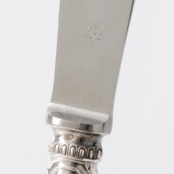 Christofle Cardeilhac bestekcassette (40), model Godrons, Parijs ca. 1960-1970, zilver
