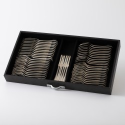 Christofle bestekcassette (134), model Perles, Parijs ca. 1970-1980, verzilverd