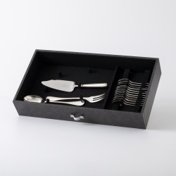 Christofle bestekcassette (99), model Malmaison, Parijs 2000-2010, verzilverd