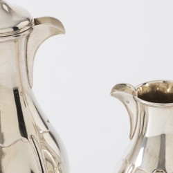 Art Deco koffieservies, A. Bonebakker & Zoon, Amsterdam 1927, zilver
