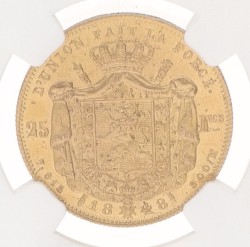 Belgium. Leopold I. 25 Francs. 1848. UNC details