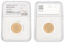 Belgium. Leopold I. 25 Francs. 1848. UNC details