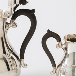 Art Deco koffieservies, A. Bonebakker & Zoon, Amsterdam 1927, zilver